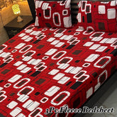 Fleece Bedsheet King Size-3Pcs-Design-625
